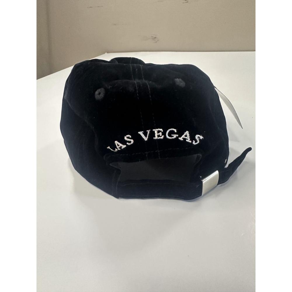 Harley Davidson Cafe Las Vegas Baseball Cap Men One Size Black Velvet Adjustable - Picture 2 of 3